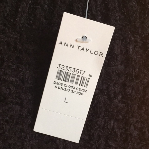 Ann Taylor NWT cozy black “Tweed Sweater” L - Picture 4 of 7